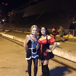 USS Hornet Halloween Monster's Ball - Right Before Boarding the USS Hornet