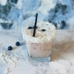 Old Ice House - Frostbite. This tequila based cocktail is so smooth and includes muddled blueberries.