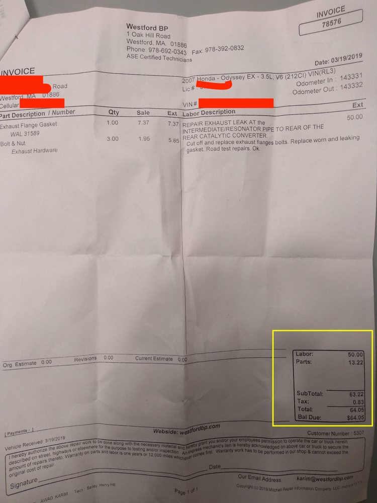 WESTFORD BP Updated October 2024 18 Reviews 1 Oak Hill Rd, Westford, Massachusetts Auto