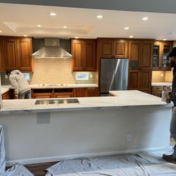 Installation of our quartz countertops