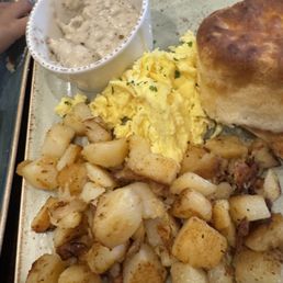 Biscuits & Turkey Sausage Gravy With Eggs