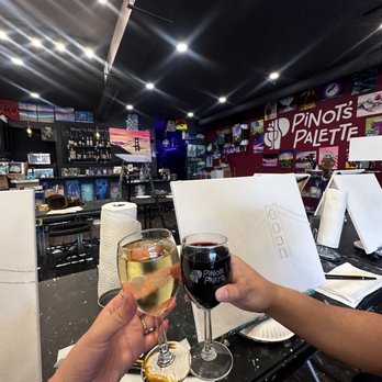 Pinot's Palette - Inside with our wine (instagram: wooneats) - Paint & Sip Near Me - San Bruno, California Pinot's Palette - Inside with our wine (instagram: wooneats) - Paint & Sip Near Me - San Bruno, California