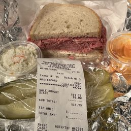 Corn beef special (half of the sandwich)