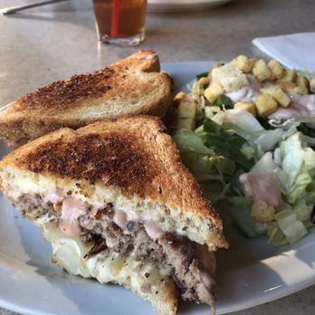 Cobian's Restaurants - Patty Melt with Thousand Island Dressing! Salad - Mexican Near Me - Cypress, California Cobian's Restaurants - Patty Melt with Thousand Island Dressing! Salad - Mexican Near Me - Cypress, California