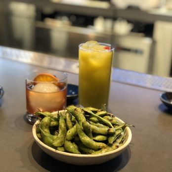 Amakara - Neo Tokyo and the old-fashioned with the Grilled Edamame - Sushi Bars Near Me - Dublin, California