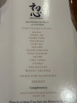 Menu photo 1 Shoshin 68 New York, NY