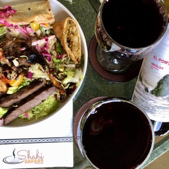Shahi Darbar - Chicken Samosa, Mediterranean Steak Bowl, Lamb Chop (3 Pcs), Kathi Roll, Kalmi Kabob  El Portal Merlot - Halal Near Me - Jackson Heights, New York