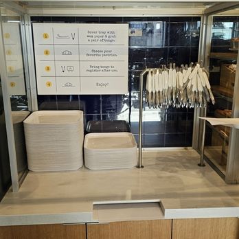 Paris Baguette - Grab a tray and tongs, then choose what you want! - Bakeries Near Me - Dearborn, Michigan