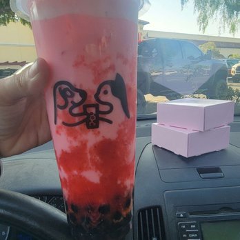 BobaHi - Strawberry Yogurt Drink with Boba - Coffee & Tea Near Me - Torrance, California BobaHi - Strawberry Yogurt Drink with Boba - Coffee & Tea Near Me - Torrance, California