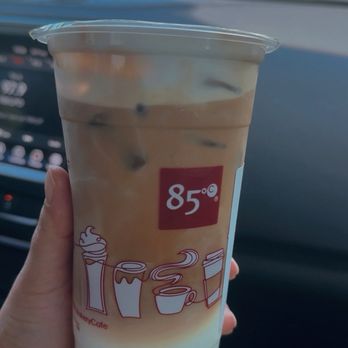 85°C Bakery Cafe-Arrowhead Ranch - Hazelnut iced latte with sea salt cold foam - Bakeries Near Me - Glendale, Arizona