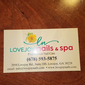 Lovejoy Nails & Spa - The nail that is coming off and their business card that I was going to pass out at work - Nail Salons Near Me - Hampton, Georgia Lovejoy Nails & Spa - The nail that is coming off and their business card that I was going to pass out at work - Nail Salons Near Me - Hampton, Georgia