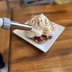 Olivia's Bistro - The finishing touches of Baked Alaska