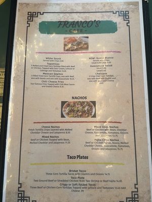 Menu photo 3 Franco's Cafe San Angelo, TX Menu photo 3 Franco's Cafe San Angelo, TX