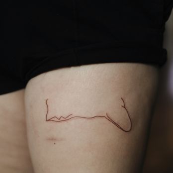 Fait Maison - my cat's ears! but upside down so that I can look at it - Tattoo Near Me - Bayonne, New Jersey