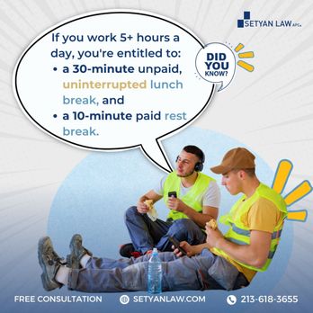 Setyan Law, APC - Pasadena - 213-618-3655
Free Consultation | Español - Employment Law Near Me - Pasadena, California Setyan Law, APC - Pasadena - 213-618-3655
Free Consultation | Español - Employment Law Near Me - Pasadena, California