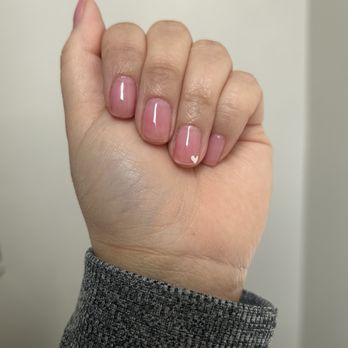 Excellent Nails & Spa - Subtle with a cute dainty heart - Nail Salons Near Me - Vista, California