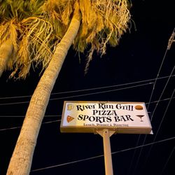 River Run Grill Pizza - Sign in front.