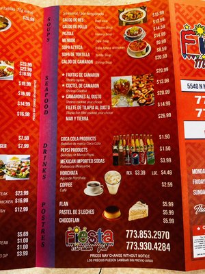 Menu photo 1 Fiesta Mc-xican Grill Chicago, IL