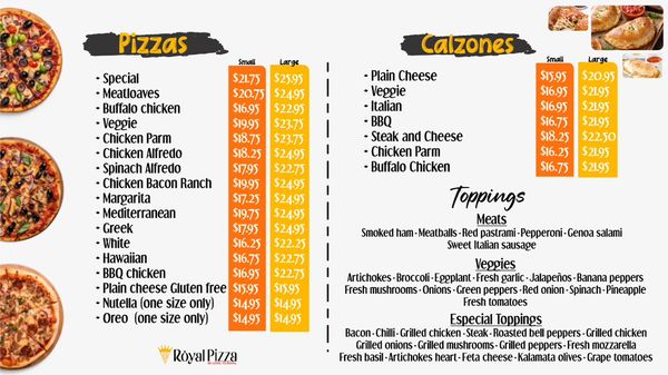 Menu photo 2 Royal Pizza Dennis Port, MA Menu photo 2 Royal Pizza Dennis Port, MA