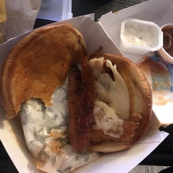Carl's Jr - One small piece of greasy chicken, half of this was just bread, no chicken in it. - Fast Food Near Me - San Bruno, California Carl's Jr - One small piece of greasy chicken, half of this was just bread, no chicken in it. - Fast Food Near Me - San Bruno, California