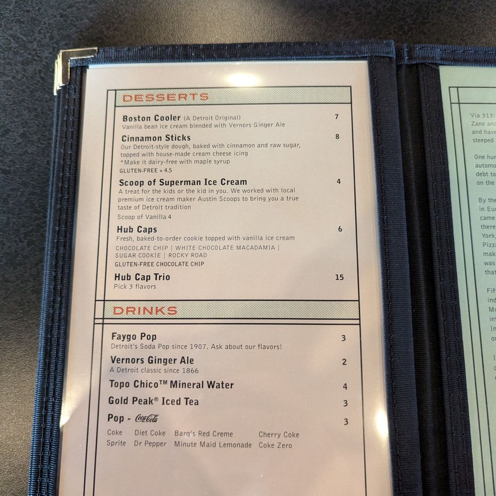 Via 313 - Dessert menu - Pizza Near Me - Webster, Texas Via 313 - Dessert menu - Pizza Near Me - Webster, Texas