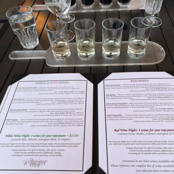 Kriselle Cellars - Tasting menu - Wineries Near Me - White City, Oregon