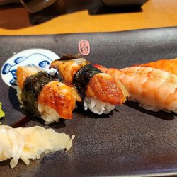 Eel and shrimp sushi
