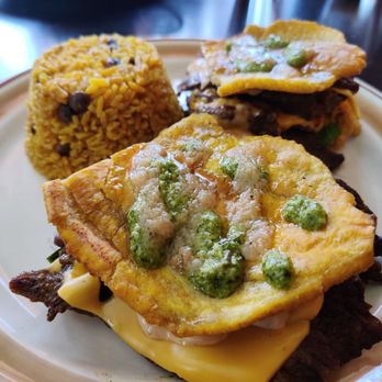 Casa Yari - Steak jibarito with arroz con gandules - Latin American Near Me - Chicago, Illinois