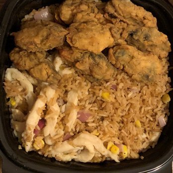 Juicy Crab - Fried Oysters Basket w/ Chicken Fried "Dirty" Rice - Cajun/Creole Near Me - Fresh Meadows, New York