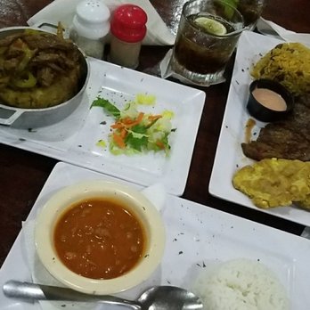 Orozco's - skirt steak mofongo with arroz y habichuelas and the skirt steak entree with arroz y gandules and tostones. YUM to all. - Puerto Rican Near Me - San Juan, Puerto Rico Orozco's - skirt steak mofongo with arroz y habichuelas and the skirt steak entree with arroz y gandules and tostones. YUM to all. - Puerto Rican Near Me - San Juan, Puerto Rico