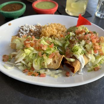 Frida Mexican Cuisine - Chicken and beef flautas plate. - Mexican Near Me - Glendale, California Frida Mexican Cuisine - Chicken and beef flautas plate. - Mexican Near Me - Glendale, California