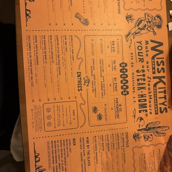 Miss Kitty’s Bar & Restaurant - Menu - Breakfast & Brunch Near Me - Williams, Arizona Miss Kitty’s Bar & Restaurant - Menu - Breakfast & Brunch Near Me - Williams, Arizona