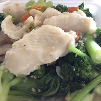 Asian Mix - Asian Mix made-to-order fish fillet with fresh leafy vegetables tossed with garlic. Delightfully tasty & healthy. $10.95 + tax. - Fast Food Near Me - Honolulu, Hawaii