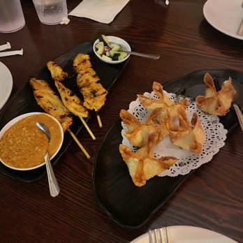 Thai T - Chicken satay & Fried Cheese Wonton - Thai Near Me - Rancho Cucamonga, California