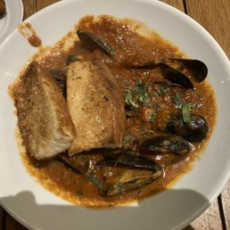 Appetizer of Muscles in Marinara Sauce. Appetizer of Muscles in Marinara Sauce.