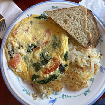 Lazy Jane's - Veggie frittata special with hash browns & sourdough - Bakeries Near Me - Madison, Wisconsin