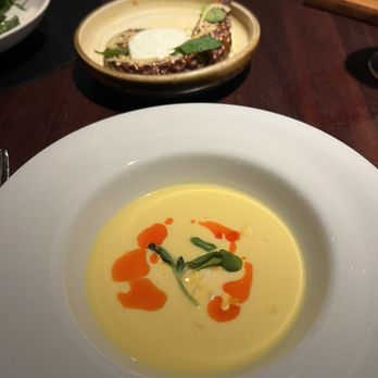 Bludorn - Chilled Corn Soup - New American Near Me - Houston, Texas Bludorn - Chilled Corn Soup - New American Near Me - Houston, Texas