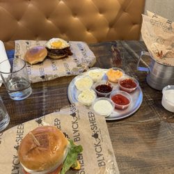 Black Sheep - Dr Pepper burger and Bacon me Crazy burger.