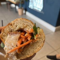 KaĐa Vietnamese Coffee & Tea - Crispy pork belly sandwich