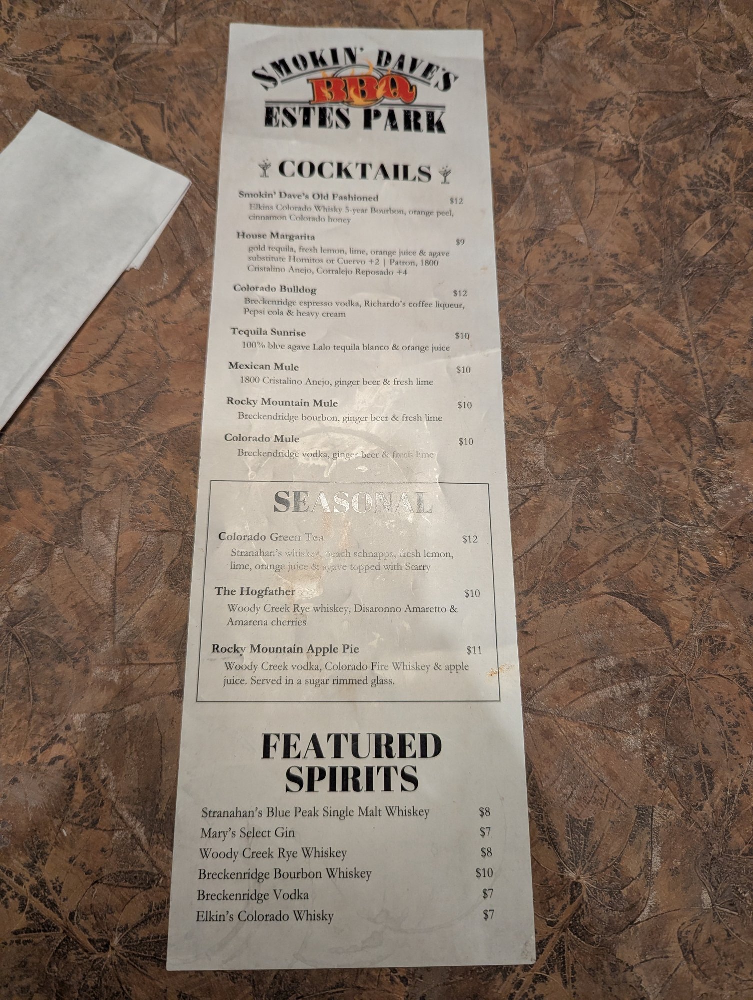 Smokin' Dave's BBQ - Menu (Oct 2025) - menu - Barbeque Near Me - Estes Park, Colorado Smokin' Dave's BBQ - Menu (Oct 2025) - menu - Barbeque Near Me - Estes Park, Colorado