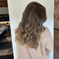 Stem Hair and Body Salon - Hair after lowlights and a root smudge