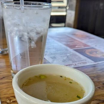 Sa Thai - lagniappe soup, ginger tofu with rice - Salad Near Me - Albuquerque, New Mexico