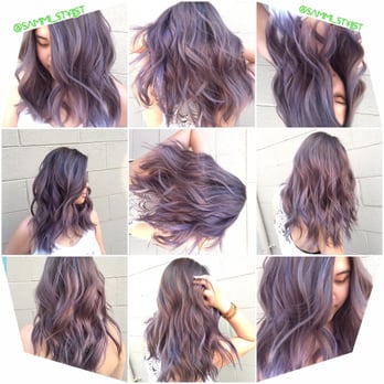 Lilac Lavender Metallic Balayage Hair By Sammi Situ Please Text