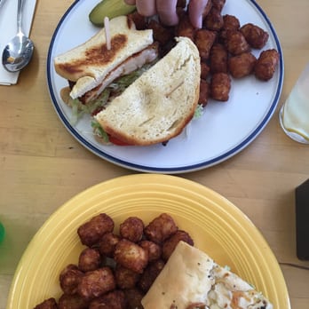 Main Kitchen Cafe - Buttermilk fried chicken sandwich and pesto chicken salad sandwich - New American Near Me - Granada Hills, California