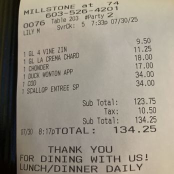 Millstone At 74 Main - Bill - Caterers Near Me - New London, New Hampshire Millstone At 74 Main - Bill - Caterers Near Me - New London, New Hampshire