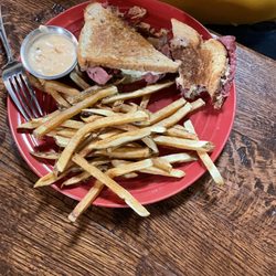 Ranch To Table Restaurant - Reuben sandwich with thousand island dressing and hand cut fries.