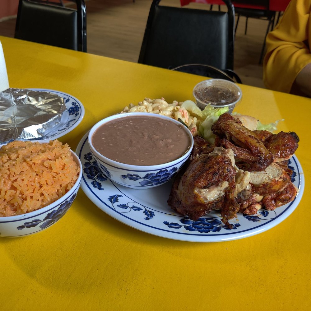 This is the half chicken with all the fixins