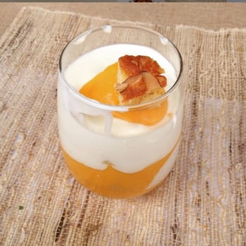 The Heirloom Chef - Mango & White Chocolate Creme Trifle with Almond Cake - Caterers Near Me - Oakland, California