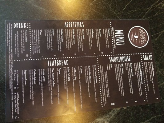 Menu photo 8 Oakley Brothers Distillery Anderson, IN