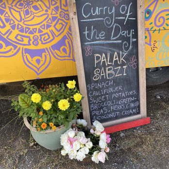 Shiva Boom Falafelz - a chalk board with a sign saying curry of the day - Food Trucks Near Me - Homer, Alaska Shiva Boom Falafelz - a chalk board with a sign saying curry of the day - Food Trucks Near Me - Homer, Alaska